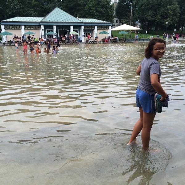 Wading at the Boston Commons