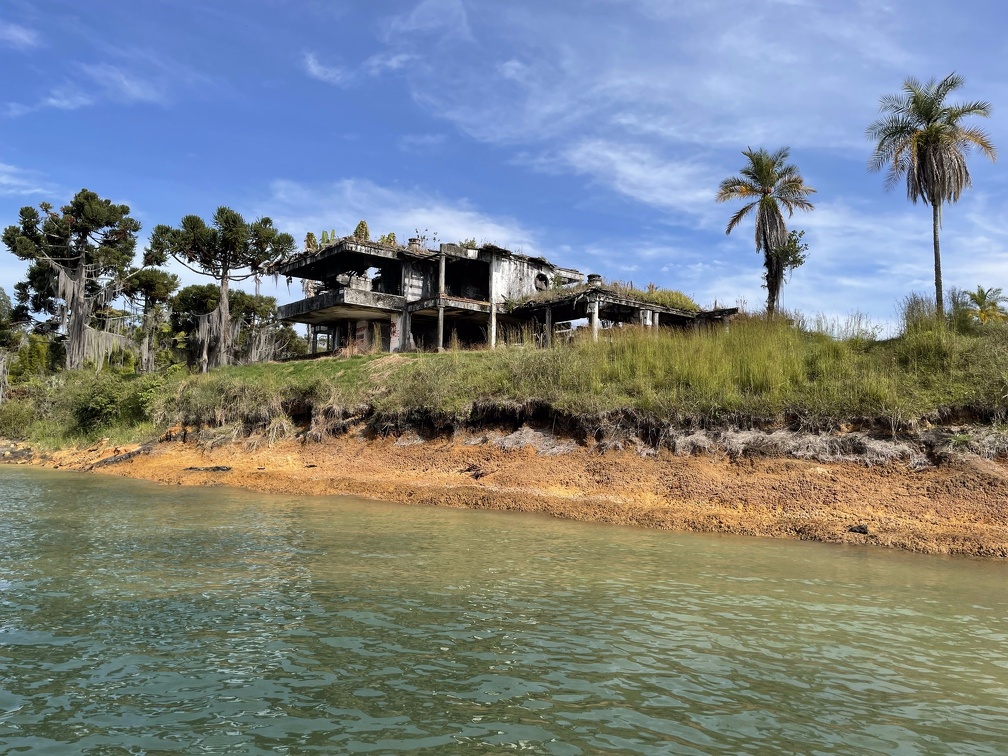 The burned out remains of Pablo Escobar's vacation home in Guatapé